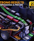 Close-up of All In One Crimping Tool And Connector Kit with various JST XH SM SYP 2.5mm connectors displayed in organized layout.
