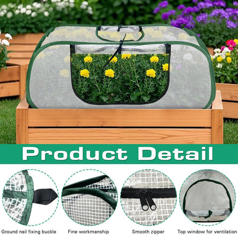 Mini Greenhouse Cover For Plants With Roll Up Zipper Door Thick PE Shield To Keep Your Veggies Cozy Indoors Or Outdoors From Cold Winds Protect Seedlings 45L X 22W X 16H Inches White 1 Pack
