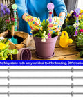 M4 Threaded Rods With Hex Nuts Kit 10 Inch 8 By 32 Inch Thread Size 48 Pack used in garden stakes for decoration and DIY projects