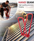 Heavy Duty Hand Seamer For Lock Stand Seam Roofing Tool With Rubber Grommets for 1.5 Inch Vertical Seams in use on roof
