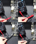 Plug-And-Play Pro Grade Silicone Multimeter Test Leads Kit With Replaceable Probes, Alligator Clips, 25-Piece Testing a Circuit Board