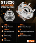 Front Wheel Bearing Hub Assembly Kit 513220 For Subaru Outback And Legacy 2005-2014 2014 Forester 2008-2014 Impreza