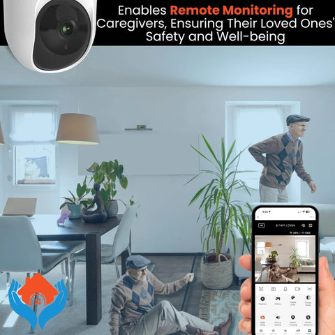 Home Monitoring Camera With Crystal Clear Full HD Video, Pan And Tilt, Color Night Vision, Motion Tracking, app on phone screen