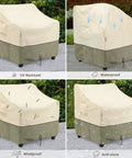 Outdoor Patio Chair Covers Waterproof 2 Pack Deep Seat Lounge Covers For Lawn Furniture Keeps Your Chairs Looking Sharp In All Weather