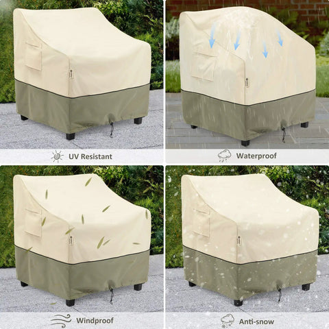 Outdoor Patio Chair Covers Waterproof 2 Pack Deep Seat Lounge Covers For Lawn Furniture Keeps Your Chairs Looking Sharp In All Weather