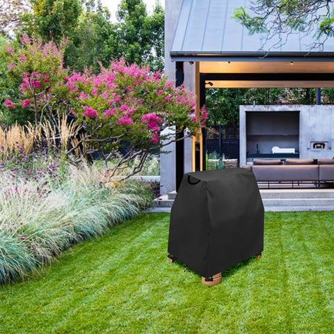 Kid Friendly Water Table Cover For Outdoor Use, Universal Fit 41 X 25 X 33 Inches in black on grassy backyard lawn
