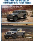 2018 Jeep Wrangler JK and Gladiator compatible with Upgraded Sun Visor Repair Kit For Jeep Wrangler JK JL And Gladiator 2018 To 2023