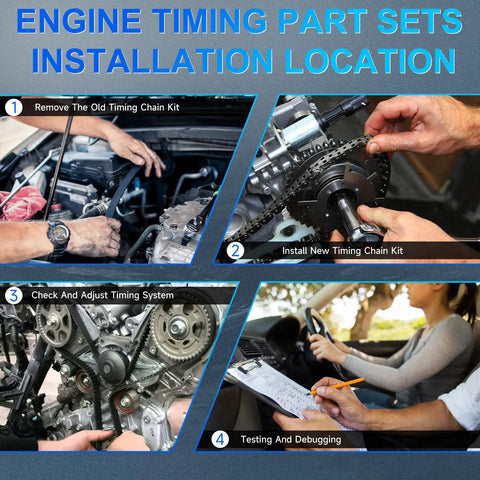 4B12 Engine Timing Chain Kit With Camshaft VVT Sprocket 2 Piece Set installation steps for Mitsubishi vehicles, DIY guide