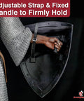 Person holding Old School 14th Century Medieval Steel White Heater Shield Functional Historical Replica for reenactment