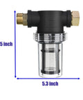 Garden Hose Inline Filter For Pressure Washer Inlet Sediment Filter With 40 Mesh And 100 Mesh Screens Includes 2 Hose Washers And 3