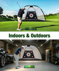 All In One Golf Practice Net With Target Mat For Indoor And Outdoor Backyard Swing Training 10 By 7 Ft Hitting Net
