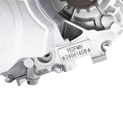 Close-up of Beefed Up 110cc 4 Stroke CVT ATV Engine With Electric Start And Auto Transmission Single Cylinder Chain Driven