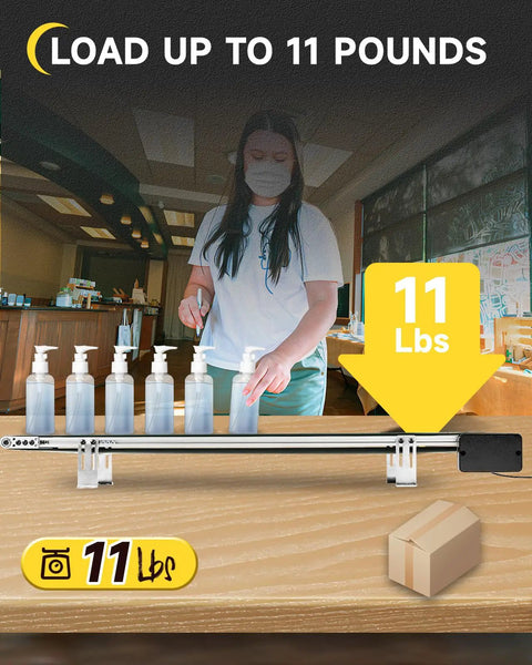 39 Inch Desktop Belt Conveyor With Stepless Speed Control And PVC Belt, Compact Packaging Line Conveyor in use with bottles.