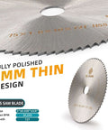 Three Inch HSS Circular Saw Blade With Three Eighth Inch Arbor 72 Tooth Multi Material Cutter featuring polished design and size details