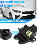 Trunk Latch Lock Actuator 81230A7030 For Kia Forte Koup 2014 To 2020 with car and connector details