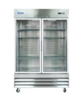 Built Like A Tank Commercial Reach In Refrigerator With Double Glass Doors And Slick Stainless Finish Packs A Punch With 48 Cubic Feet Cold Storage