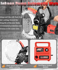 12000W Wall Chaser Concrete Cutter With 16 Inch Electric Ring Saw For Wet Cutting Stone Rebar And Marble Includes Water Fed Dust Suppression System showing automatic water linkage pump for dust-free cutting.