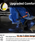 Man wearing Men's Slip On Steel Toe Chelsea Work Boots, Waterproof And Slip Resistant, Lightweight Safety Shoes With Breathable Lining