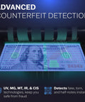 Money Counter Machine For Busy Cash Desks All In One Count Mixed Denominations Fast Detect Counterfeits Portable Currency Detector