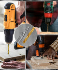 18 Piece Screw Extractor Set With Left Hand Drill Bits in use for removing broken bolts and stripped screws on wood surfaces