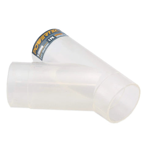 Clear 2-1/2 Inch Y Fitting for Dust Collection Hose, Dual Hose Connector for Dust Collection System