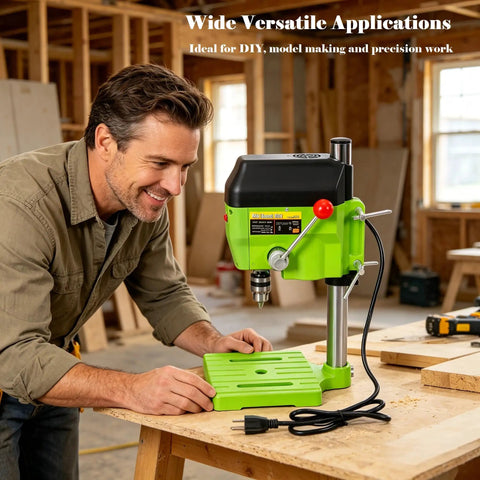 Built Different 480W Mini Bench Drill Press For Wood Metal PCB Tasks With Dual Speed Modes Compact Table Machine with user