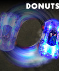 Sonic Glow Racer RC Car spins in circles with light-up body and turbo boost LEDs for night-time racing, showing realistic Sonic theme.