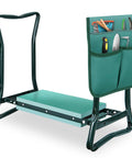 Folding Garden Kneeler And Seat With Free Tool Pouches For Easy Weeding, EVA Foam Knee Pad Keeps Clothes Clean, Sturdy