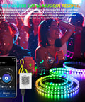 100 Ft LED Strip Lights For Bedroom With Music Sync Color Changing Smart RGB Kit Remote And App Control Built In Microphone