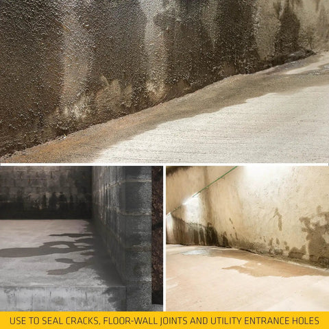 Fast Plug Hydraulic Cement For Masonry Cracks And Leaks, Stops Leaks Instantly, 4 Lb Powder Mix, waterproof seal in concrete walls