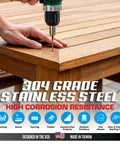 304 Stainless Steel Wood Screws 1 5 Eighth Inch Flat Head Torx T20 Drive Pro Grade Small Deck And Fence Screws in use