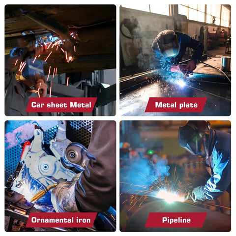 Welders using Pro Grade 0.030 Inch ER308L Stainless MIG Wire 2 Pound Spool on car sheet metal, metal plate, ornamental iron, and pipeline