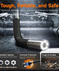 Dual Lens Articulating Borescope With 1080P Endoscope Camera, Two Way Flex Probe, 5.3ft Semi Rigid Cable For Engines, Pipes, HVAC Ducts And Industrial Equipment See Hidden Damage Clearly, IP67 waterproof