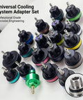 Top Shelf Coolant Pressure Tester Kit With 27 Heavy Duty Adapters, color-coded adapter set for radiator system leak detection.