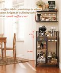 Rustic Wood Coffee Cart With Dope Multi Tier Layout And Slick Brake Lock Wheels For Easy Rolling Serving Station with espresso machine.