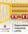 Heavy Duty Lockout Tagout Station Cabinet for Wall Mount, Unfilled Kit Holder, 19 Gauge Steel with Lockable Clear Window.