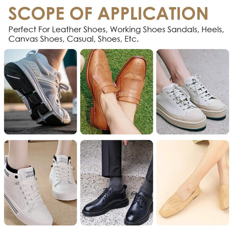Image showing various shoes: sneakers, loafers, and canvas shoes illustrating the use of Inside Shoe Heel Repair Patches Kit, Self Adhesive Patch Set For Sneaker Holes, Mesh Shoes, Running And Walking Shoes, Quick Fix For Inner Heel Or Toe Holes, Heat Activated Bond With Hair Dryer, 12 Pieces.