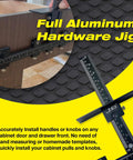 Cabinet Hardware Jig With Center Drill Guide For Drawer Handles And Pulls, Easy Install Tool, Full Aluminum Body