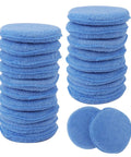 Beast 20 Pack Microfiber Wax Applicator Pads 5 Inch Blue Foam Car Wash Sponge for buffing and polishing, shown stacked and separated.