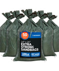 Heavy Duty Empty Sandbags For Flood Protection 14 By 26 Inches Poly Sand Bags With Tie Strings Reusable UV Resistant Pack Of 50