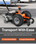 SuperHandy Electric Trailer Dolly With 7500 Lb Capacity for RV Boat Movers showing 16" all-terrain wheels and supports for tight spaces.
