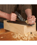 Using the Five Bench Hand Plane Jack Model V3 Built Tough With Heavy Cast Iron on a wooden block for smooth milling.