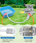Pressure Washer Siphon Hose With Filter And Chemical Soap Injector Kit setup showing hose connected to water basin