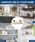 12 Pack 6 Inch Black Solid Steel Floating Shelf Brackets Hidden Concealed Shelf Supports For Floating Wood Shelves in Various Rooms