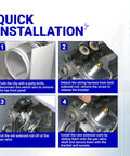 Installation guide for Pro Grade 279834 Dryer Gas Valve Ignition Solenoid Coil Kit Pack Of 6 for Whirlpool dryers, showing steps 1 to 4.
