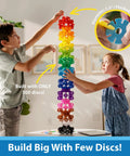 500 Piece Interlocking Disc Toy For Creative Building And STEM Learning Ages 3 And Up Colorful Construction Blocks for tower build