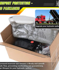 12V Hydraulic Pump For Dump Trailers And Car Lifting, Double Acting Electric Power Unit in secure packaging box