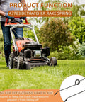 Man using lawn rake with 20 Pack Dethatcher Replacement Spring Tines For AgriFab 40 And 48 Inch Lawn Rakes Compatible With Craftsman