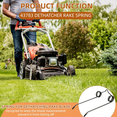Man using lawn rake with 20 Pack Dethatcher Replacement Spring Tines For AgriFab 40 And 48 Inch Lawn Rakes Compatible With Craftsman