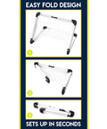 Mini Soccer Goal Set For Kids Kid Friendly Easy Backyard And Indoor Play With Portable Net Ball And Pump Fast No Hassle Assembly steps